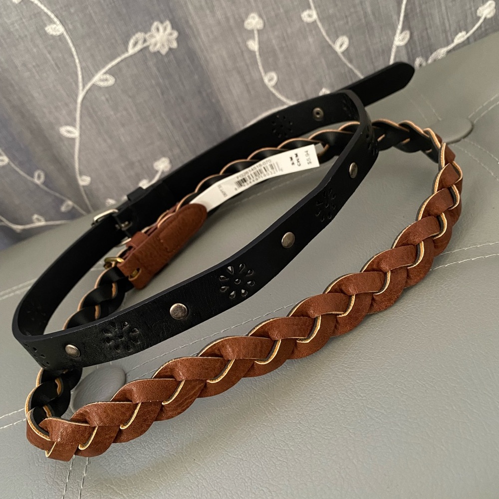 Black and Brown Girls Belt - NWOT